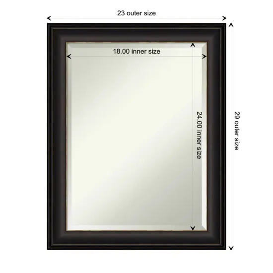 Beveled Bathroom Wall Mirror, Trio Oil Rubbed Bronze Frame {1}