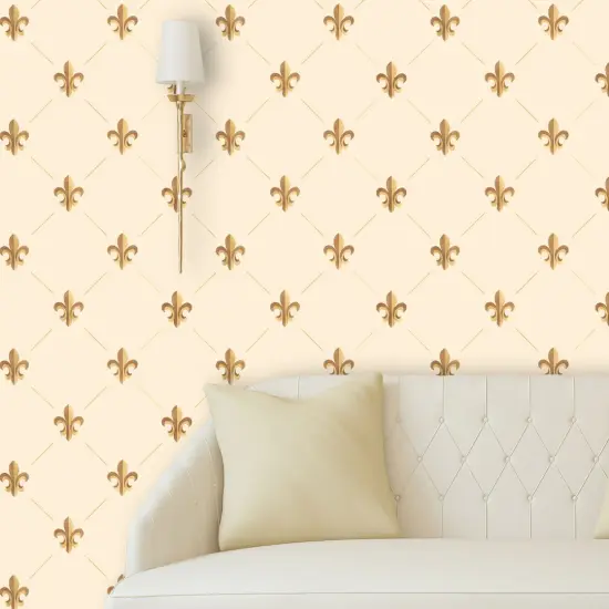 Fleur de Lis Wallpaper Wall Stencil | 1812 by Designer Stencils | Pattern Stencils | Reusable Stencils for Painting | Safe & Reusable Template for Wall Decor | Try This Stencil Instead of a Wallpaper | Easy to Use & Clean Art Stencil Pattern {3}