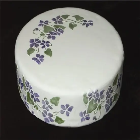 Violet Spray Cake Stencil | C021 by Designer Stencils | Cake Decorating Tools | Baking Stencils for Royal Icing, Airbrush, Dusting Powder | Reusable Plastic Food Grade Stencil for Cakes & Cookies | Easy to Use & Clean Cake & Cookie Stencil {2}