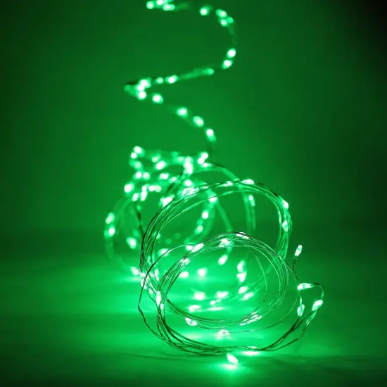 Perfect Holiday 180 LED Silver Copper Branch Tree Lights Plug in Green {1}