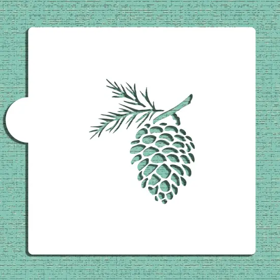 Pinecone Cookie & Craft Stencil | CM111 by Designer Stencils | Cookie Decorating Tools | Baking Stencils for Royal Icing, Airbrush, Dusting Powder | Craft Stencils for Canvas, Paper, Wood | Reusable Food Grade Stencil {5}