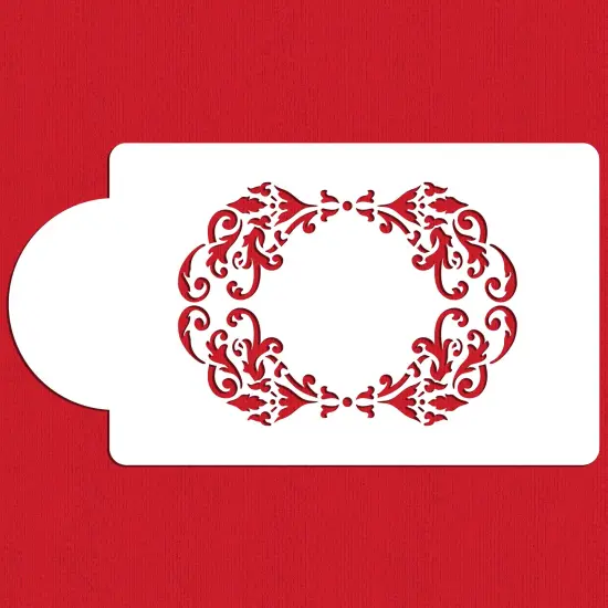 Lace Cake Stencil Set #1 | C362 by Designer Stencils | Cake Decorating Tools | Baking Stencils for Royal Icing, Airbrush, Dusting Powder | Reusable Plastic Food Grade Stencil for Cakes | Easy to Use & Clean Cake Stencil {6}