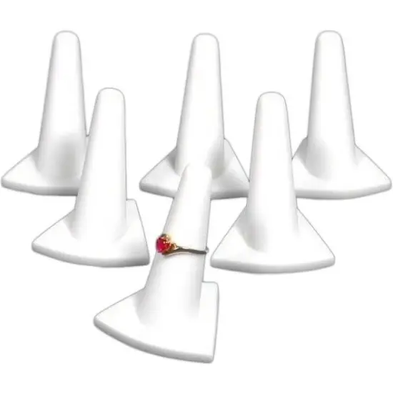 6 Emerald Ring Display Fingers Rubber Stand Showcase {1}