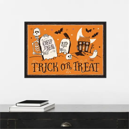 Spooktacular XI by Janelle Penner 23-in. W x 16-in. H. Canvas Wall Art Print Framed in Black {4}