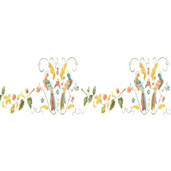 French Birds Wall Stencil Border | 1871 by Designer Stencils | Animal & Nature Stencils | Reusable Art Craft Stencils for Painting on Walls, Canvas, Wood | Reusable Plastic Paint Stencil for Home Makeover | Easy to Use & Clean Art Stencil {2}