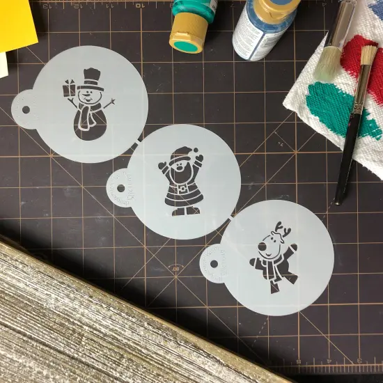 Whimsical Winter Cookie Set | C1049 by Designer Stencils | Cookie Decorating Tools | Baking Stencils for Royal Icing, Airbrush, Dusting Powder | Reusable Plastic Food Grade Stencil for Cookies | Easy to Use & Clean Cookie Stencil {3}