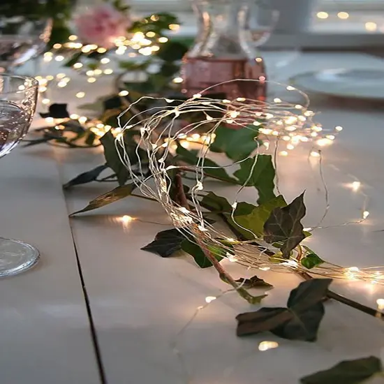 Perfect Holiday 180 LED Silver Copper Branch Tree Lights Plug in White {3}