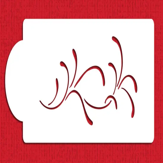 Swirl Cake Stencil | C046 by Designer Stencils | Cake Decorating Tools | Baking Stencils for Royal Icing, Airbrush, Dusting Powder | Reusable Plastic Food Grade Stencil for Cakes | Easy to Use & Clean Cake Stencil {1}