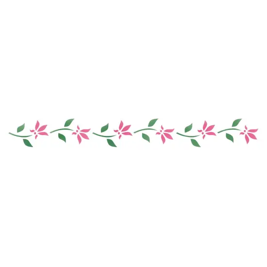 Mini Floral Wall Stencil | 248 by Designer Stencils | Reusable Art Craft Stencils for Painting on Walls, Canvas, Wood | {1}