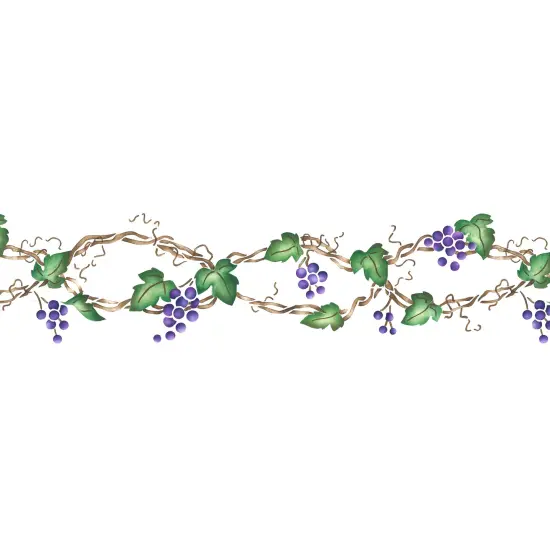 Grape Wall Stencil | 2271 by Designer Stencils | Reusable Art Craft Stencils for Painting on Walls, Canvas, Wood | {2}