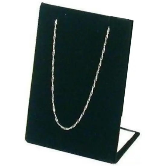 4 Black Velvet Pendant Chain Necklace Display Stand 2" x 3" {2}
