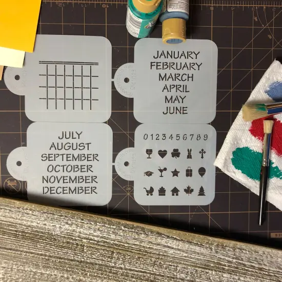 Save the Date Calendar Cookie Stencil Set | C1023 by Designer Stencils | Cookie Decorating Tools | Baking Stencils for Royal Icing, Airbrush, Dusting Powder | Reusable Plastic Food Grade Stencil for Cookies | Easy to Use & Clean Cookie Stencil {4}