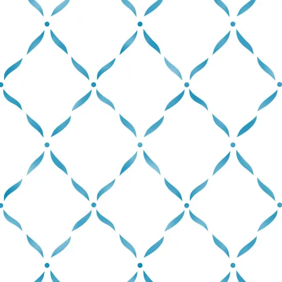 Ribbon Lattice Wall Stencil | 1807 by Designer Stencils | Pattern Stencils | Reusable Stencils for Painting | Safe & Reusable Template for Wall Decor | Try This Stencil Instead of a Wallpaper | Easy to Use & Clean Art Stencil Pattern {1}