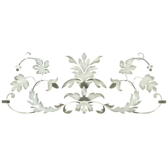 Leaf Scroll Wall Stencil | 2503 by Designer Stencils | Floral Stencils | Reusable Art Craft Stencils for Painting on Walls, Canvas, Wood | Reusable Plastic Paint Stencil for Home Makeover | Easy to Use & Clean Art Stencil {1}