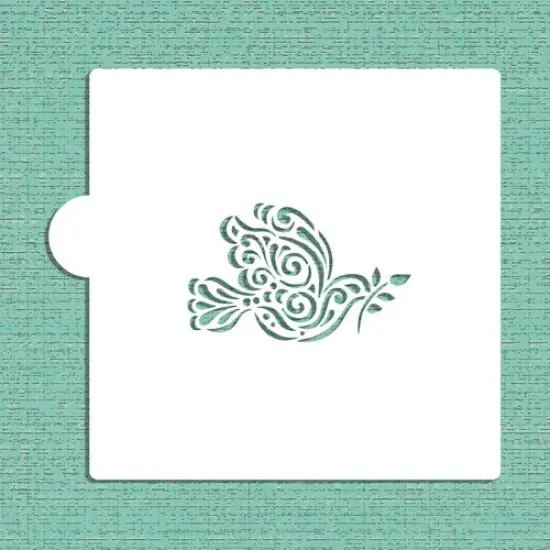 Dove of Peace with Olive Branch Cookie & Craft Stencil | CM041 by Designer Stencils | Cookie Decorating Tools | Baking Stencils for Royal Icing, Airbrush, Dusting Powder | Craft Stencils for Canvas, Paper, Wood | Reusable Food Grade Stencil {4}