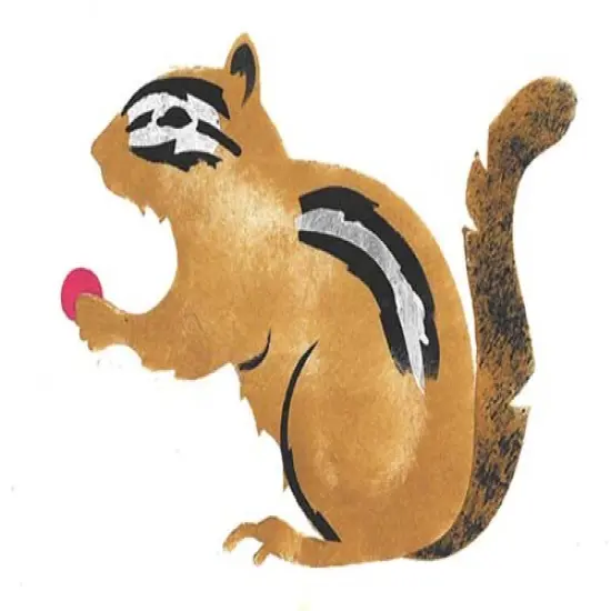 Chipmunk Wall Stencil | 1696 by Designer Stencils | Animal & Nature Stencils | Reusable Art Craft Stencils for Painting on Walls, Canvas, Wood | Reusable Plastic Paint Stencil for Home Makeover | Easy to Use & Clean Art Stencil {1}