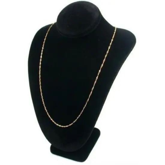 3 Black Velvet Necklace Pendant Busts Jewelry Displays Chain Showcases {2}