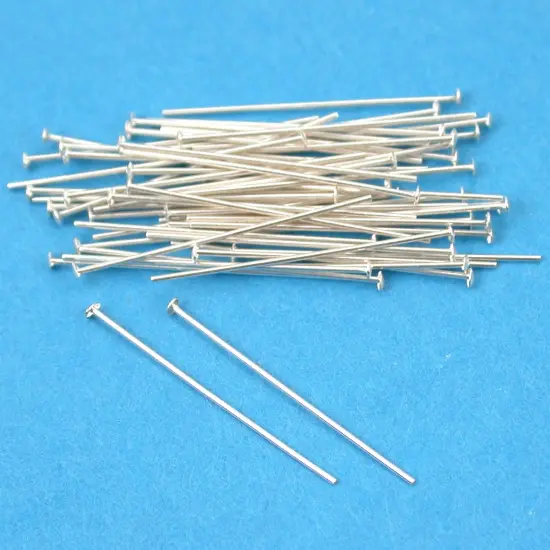 50 Sterling Silver Headpins Head Pins 26 ga. 3/4 Inch {1}