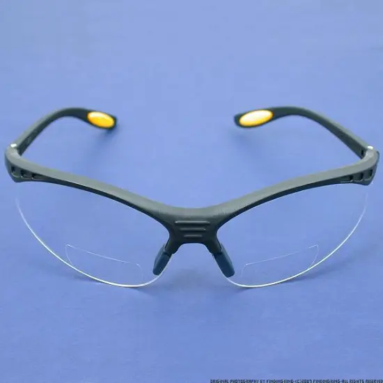 Dewalt DPG59-115C Reinforcer Rx-Bifocal 1.5 Clear Lens High Performance Protective Safety Glasses wi {1}