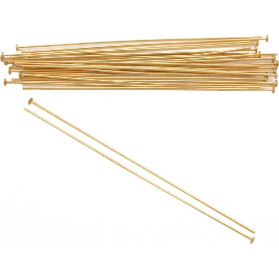 25 14K Gold Filled Headpins Jewelry 24 Ga 2 Inches New {1}