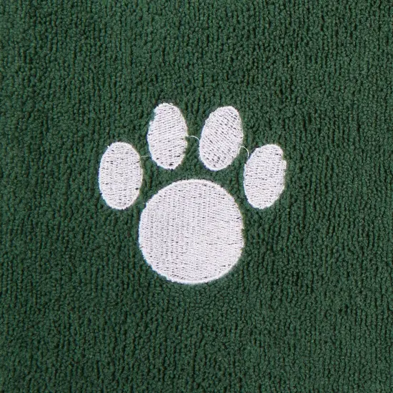 DII Hunter Green Embroidered Paw Pet Towel {4}