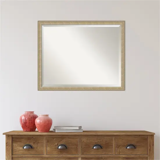 Beveled Bathroom Wall Mirror, Paris Champagne Frame {4}