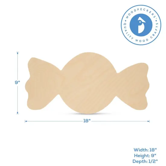 Wood Candy Cutout Ornaments, Multiple Sizes Available, DIY Christmas Tree Decor & Craft | Woodpeckers {5}