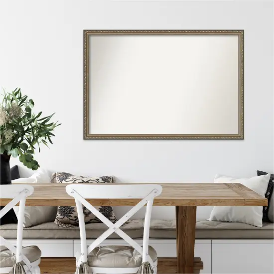 Amanti Art Non-Beveled Wood Wall Mirror, Parisian Silver Frame {7}