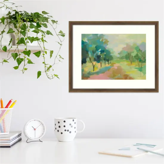 Sunrise Forest by Silvia Vassileva Wood Framed Wall Art Print {4}