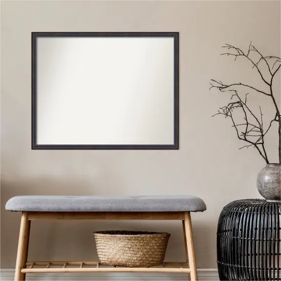 Amanti Art Non-Beveled Wood Wall Mirror, Dark Bronze Scoop Frame {5}