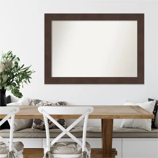 Amanti Art Non-Beveled Wall Mirror, Wildwood Brown Frame {7}