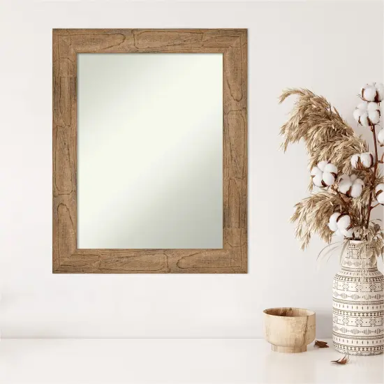 Amanti Art Non-Beveled Wood Wall Mirror, Owl Brown Frame {5}