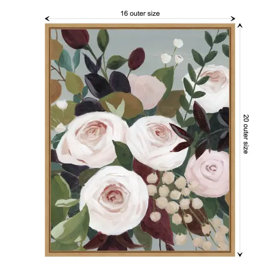 Bohemian Blooms I by Grace Popp Canvas Wall Art Print Framed Natural {1}