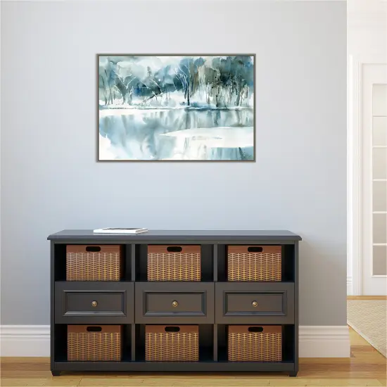 Blue Tree Reflections by Katrina Pete Canvas Wall Art Print Framed {4}