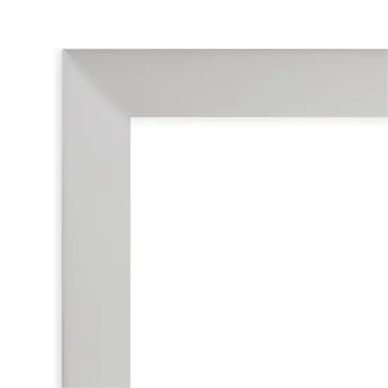 Amanti Art Non-Beveled Wood Wall Mirror, Low Luster Silver Frame {9}