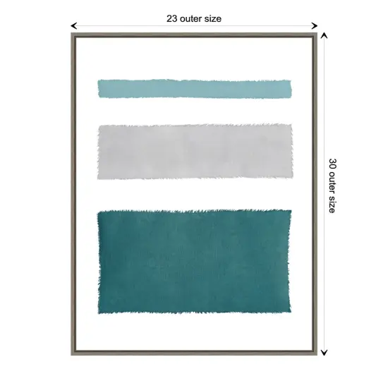Painted Weaving IV Blue Green by Piper Rhue Canvas Wall Art Print Framed {1}