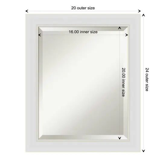 Beveled Bathroom Wall Mirror, Flair Frame {1}