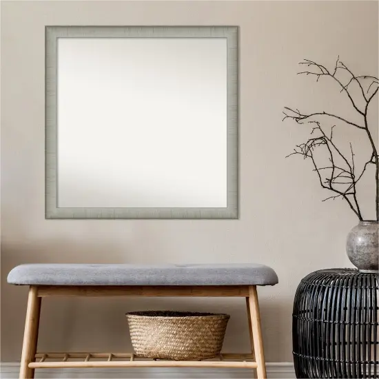 Amanti Art Non-Beveled Wall Mirror, Elegant Brushed Bronze Narrow Frame {7}