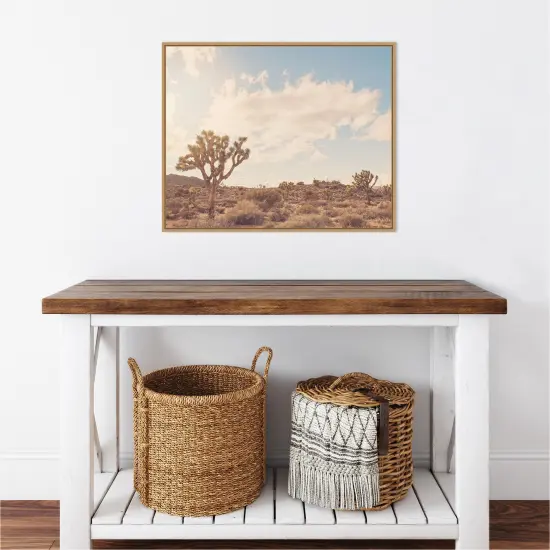Sunshine and Joshua Trees by Myan Soffia Canvas Art Framed {5}