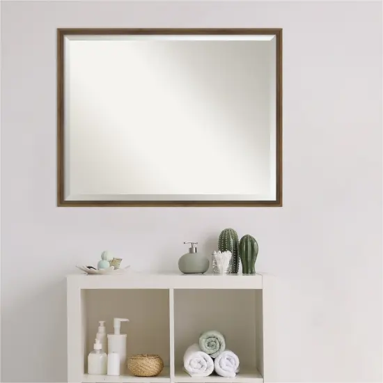 Beveled Wood Bathroom Wall Mirror, Lucie Frame {4}