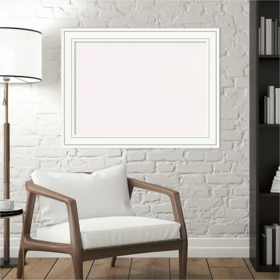 Cork Board, Craftsman White Wood Frame - Bulletin Board, Organization Board, Pin Board White Cork {6}