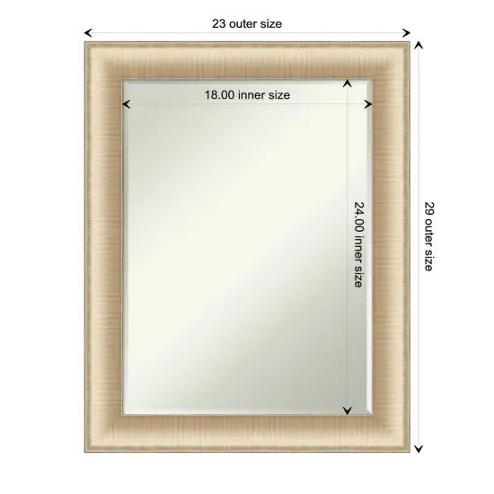 Petite Bevel Wall Mirror, Elegant Frame Elegant Brushed Honey {1}