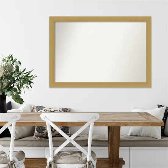Amanti Art Non-Beveled Wall Mirror, Grace Brushed Gold Frame {7}