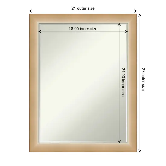 Petite Bevel Wall Mirror, Eva Narrow Frame Eva Ombre Gold Narrow {1}
