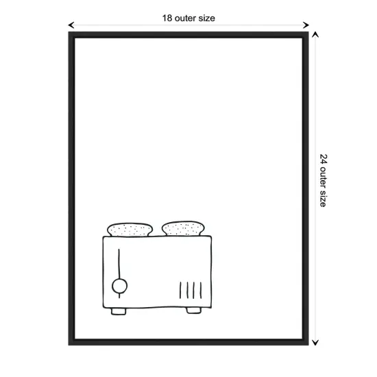 Simply Toaster by Amanti Art Portfolio Canvas Art Framed {1}