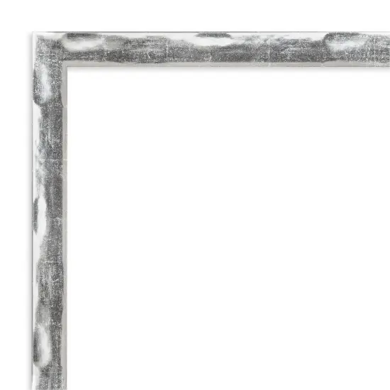 Amanti Art Non-Beveled Wall Mirror, Scratched Wave Chrome Frame {3}