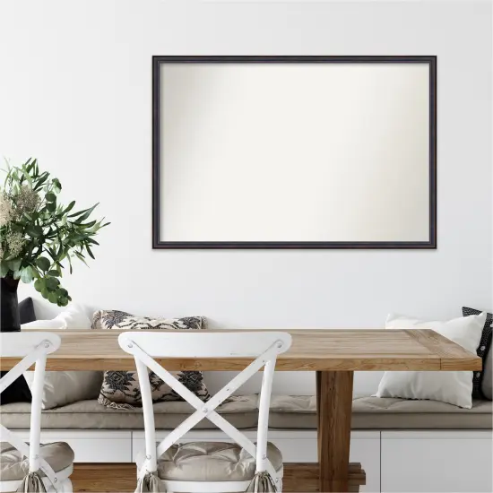 Amanti Art Non-Beveled Wood Wall Mirror, Dark Bronze Scoop Frame {7}