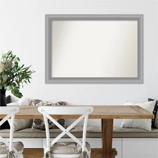 Amanti Art Non-Beveled Wall Mirror, Peak Polished Nickel Narrow Frame {7}