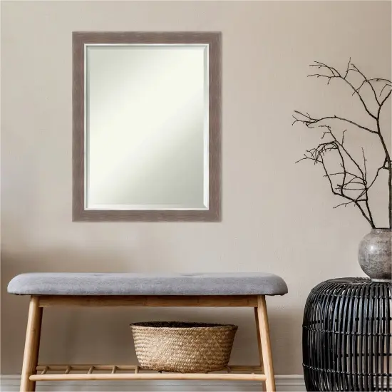 Beveled Bathroom Wall Mirror, Noble Mocha Frame {5}