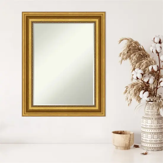 Petite Bevel Wall Mirror, Parlor Frame Parlor Gold {5}